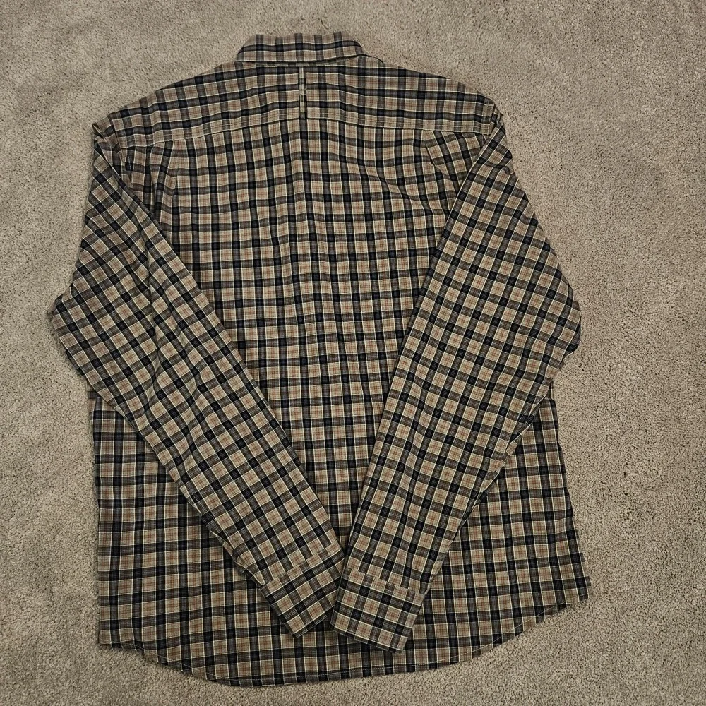 Banana Republic Men's Plaid Shirt M 15-15.5 100% Cotton Long Sleeve Button Front